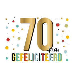 70 Jaar Gefeliciteerd - Wenskaart Daisy