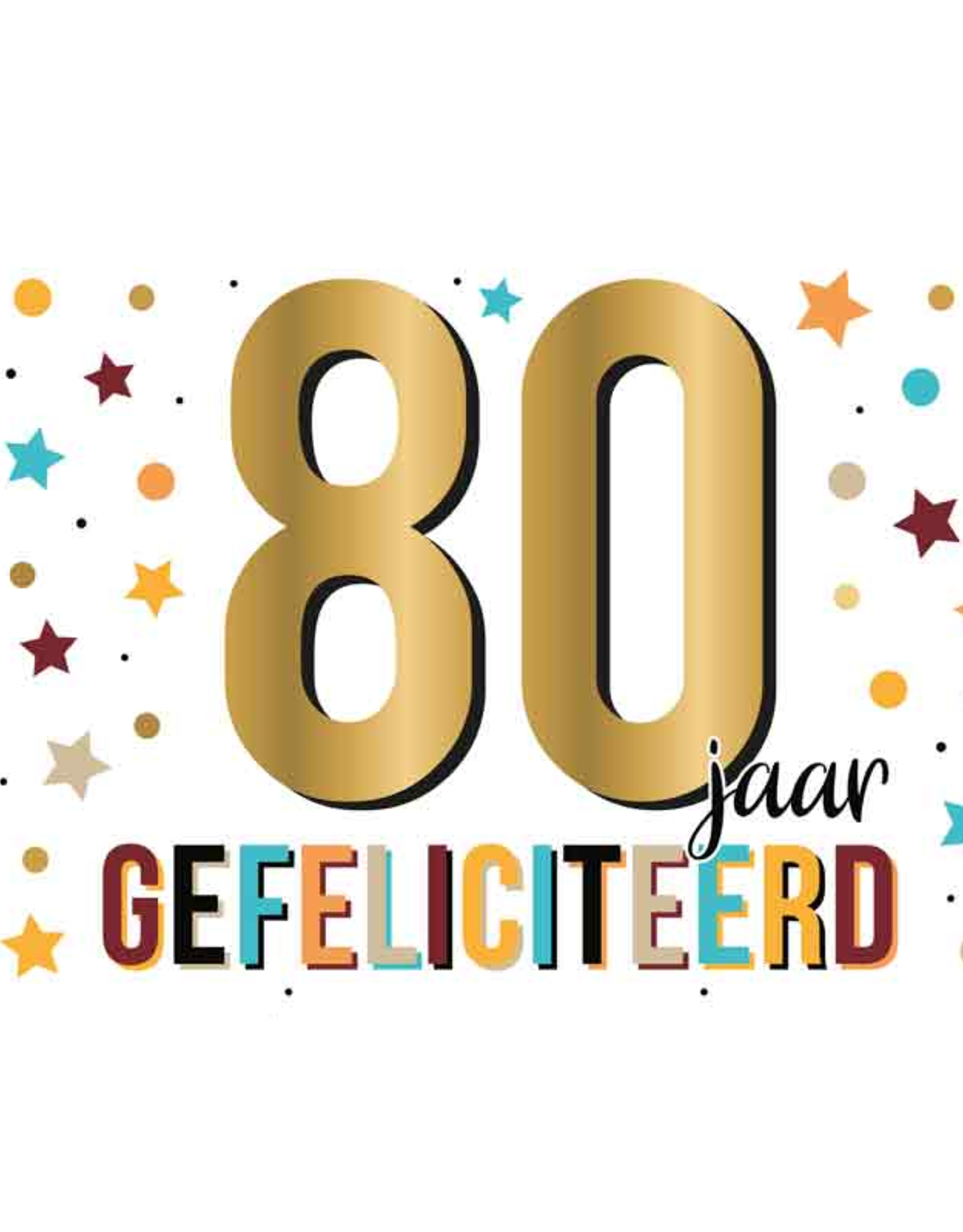 80 Jaar Gefeliciteerd - Wenskaart Daisy