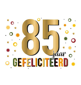 85 Jaar Gefeliciteerd - Wenskaart Daisy