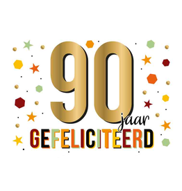 90 Jaar Gefeliciteerd - Wenskaart Daisy