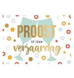 Proost op jouw Verjaardag - Wenskaart Daisy