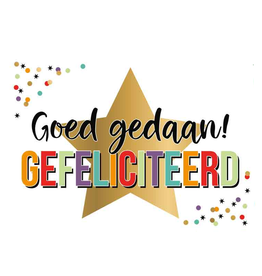 Goed Gedaan Gefeliciteerd - Wenskaart Daisy