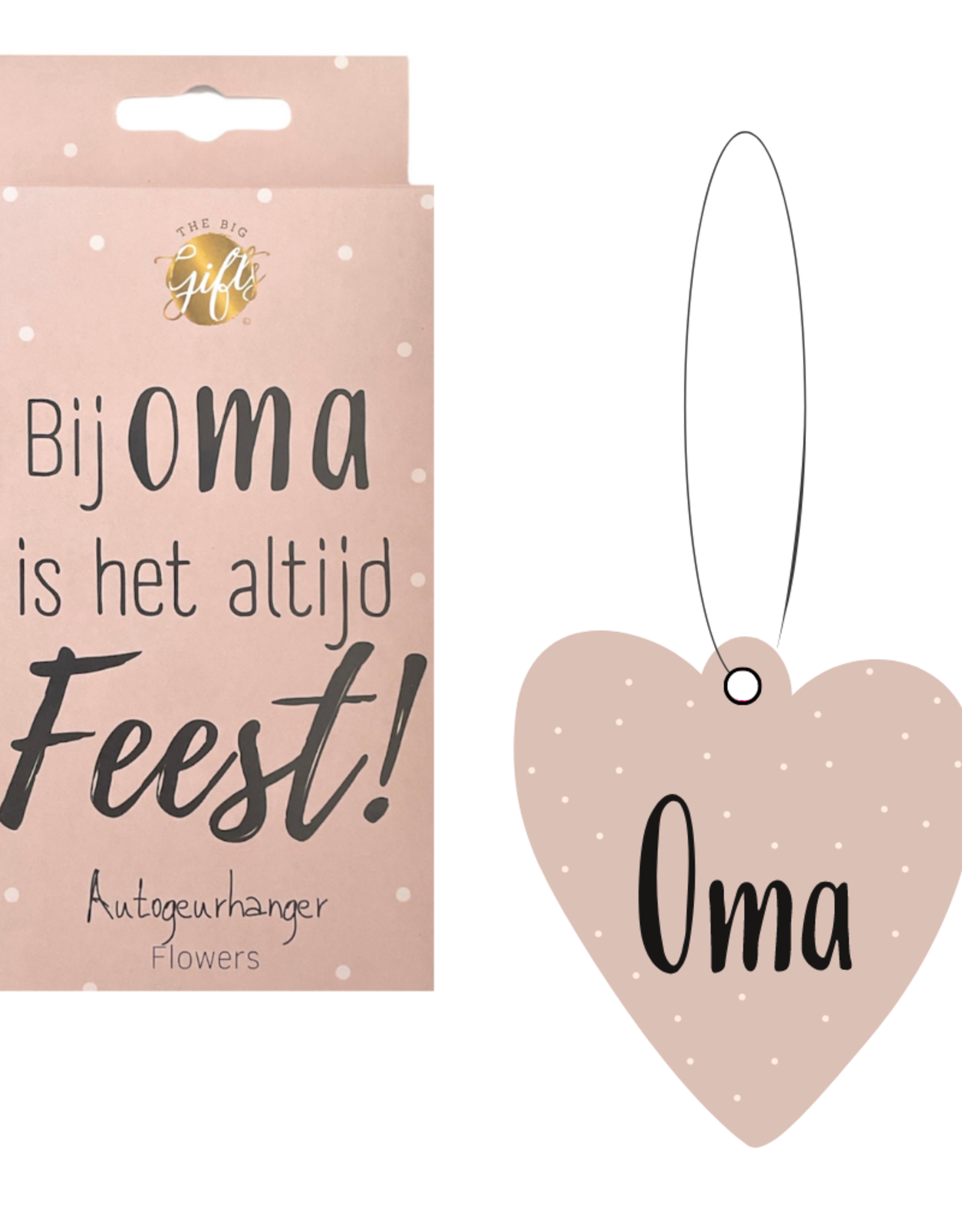 The Big Gifts Autogeurhanger "Bij Oma is het altijd Feest!" - The Big Gifts