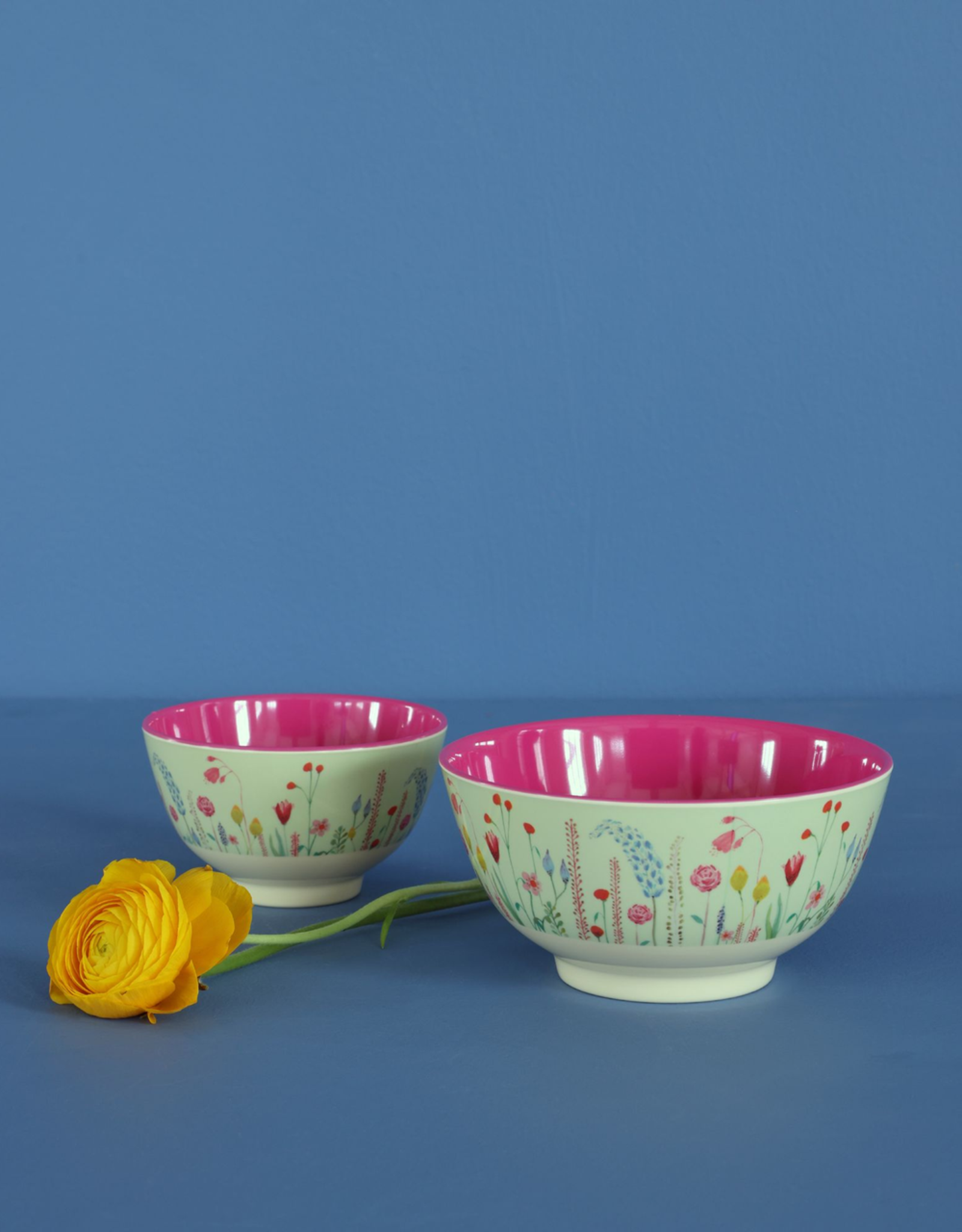 Rice Kom Melamine met Summer Flowers print - Rice