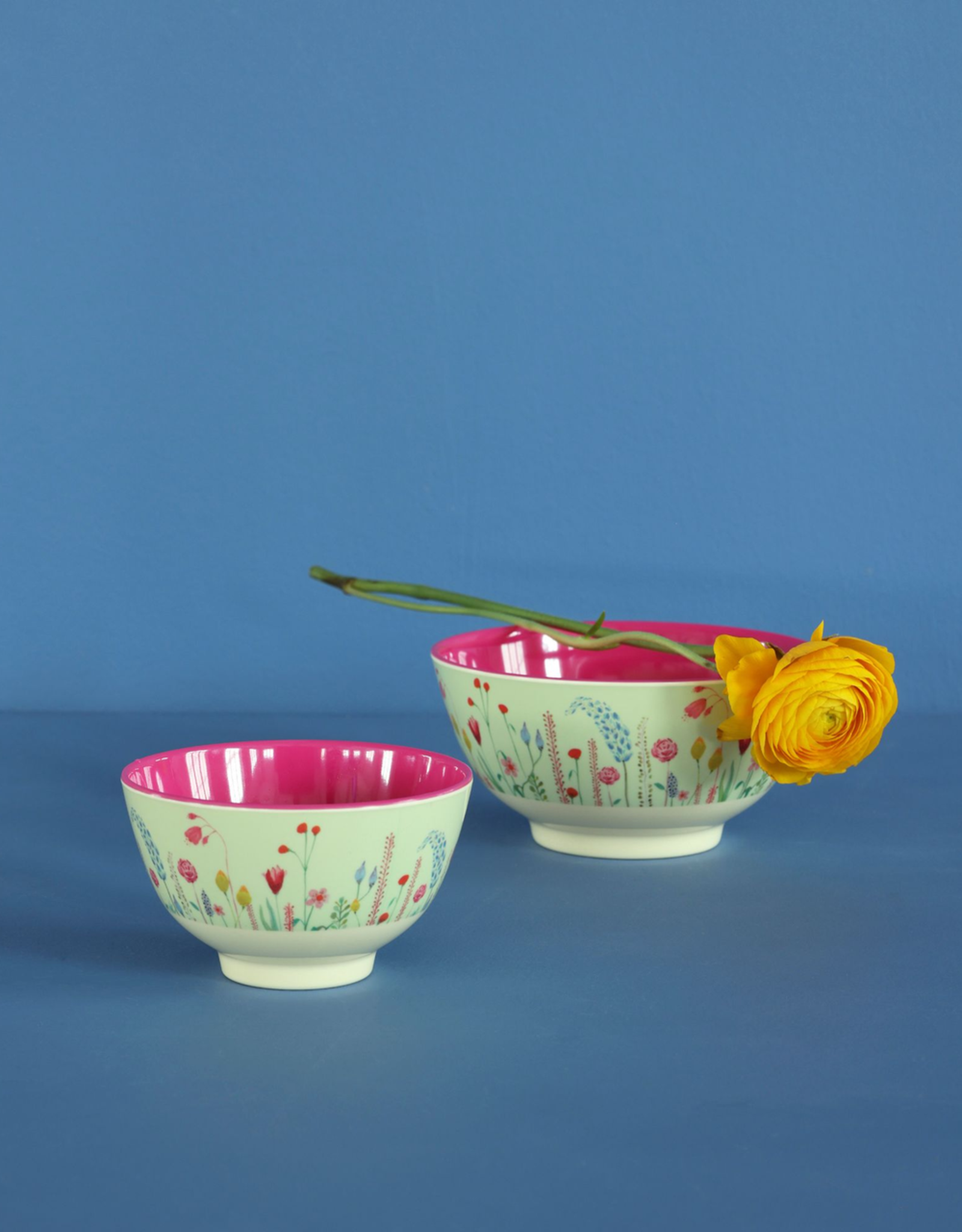 Rice Kom Melamine met Summer Flowers print - Rice