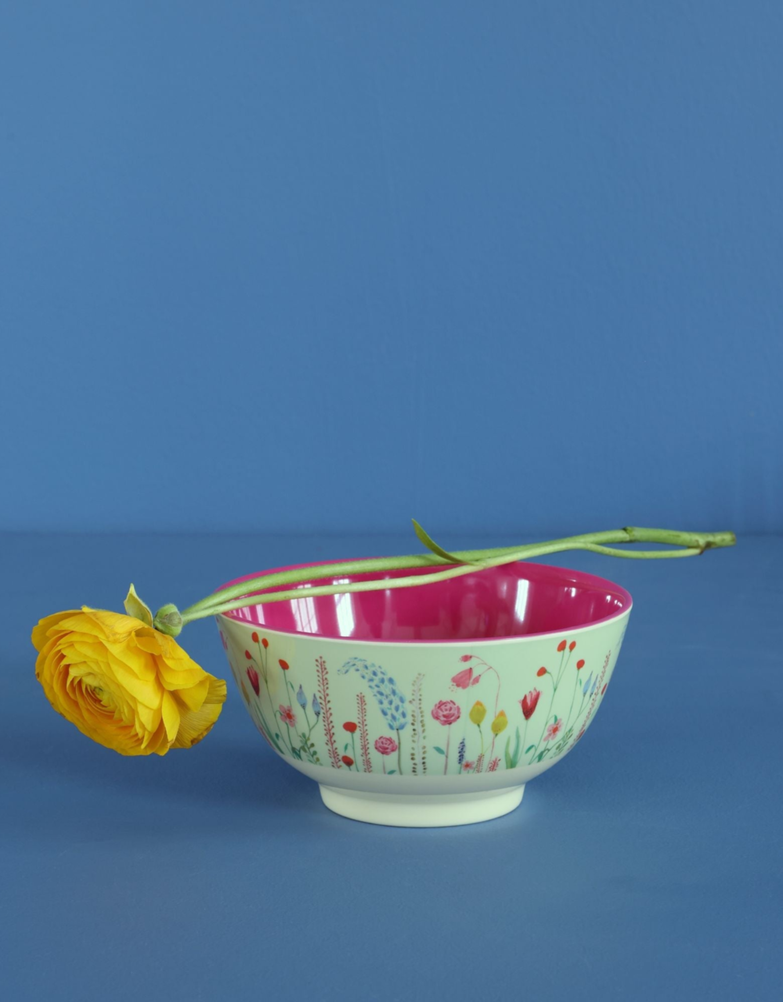 Rice Kom Melamine met Summer Flowers print - Rice