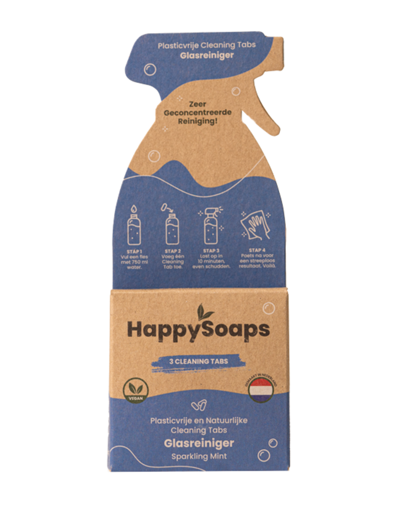 HappySoaps Cleaning Tabs - Glasreiniger - Sparkling Mint - HappySoaps