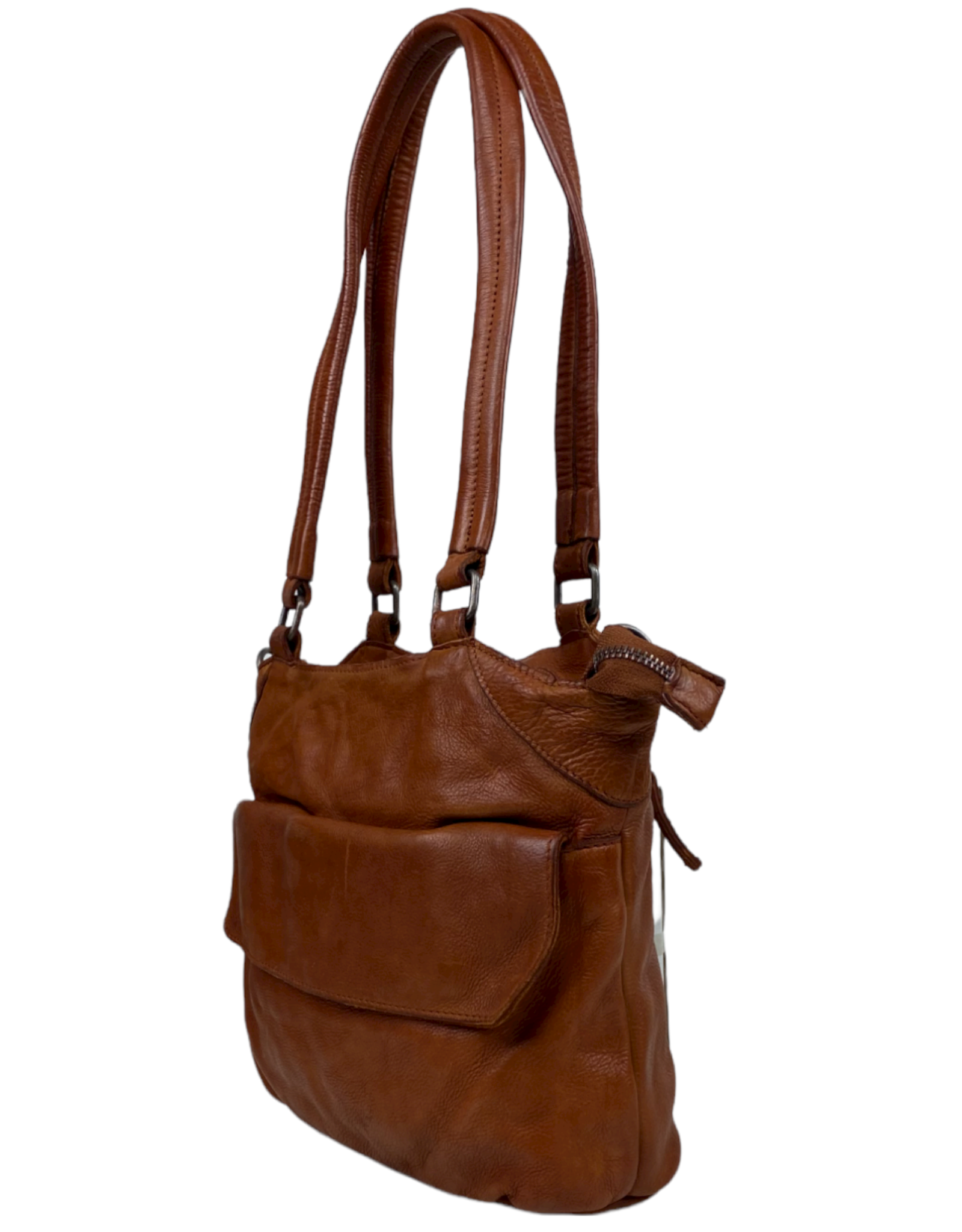 Handtas Road leer Cognac - DSTRCT - KunstZinnig Kado- en Woonwinkel