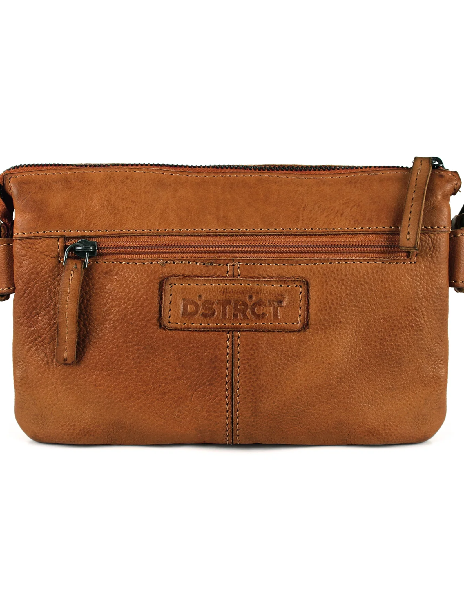DSTRCT Schoudertas Harrington Road Leer Cognac - DSTRCT