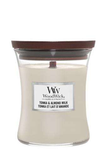 WoodWick Kaars WoodWick "Tonka & Almond Milk" medium - WoodWick