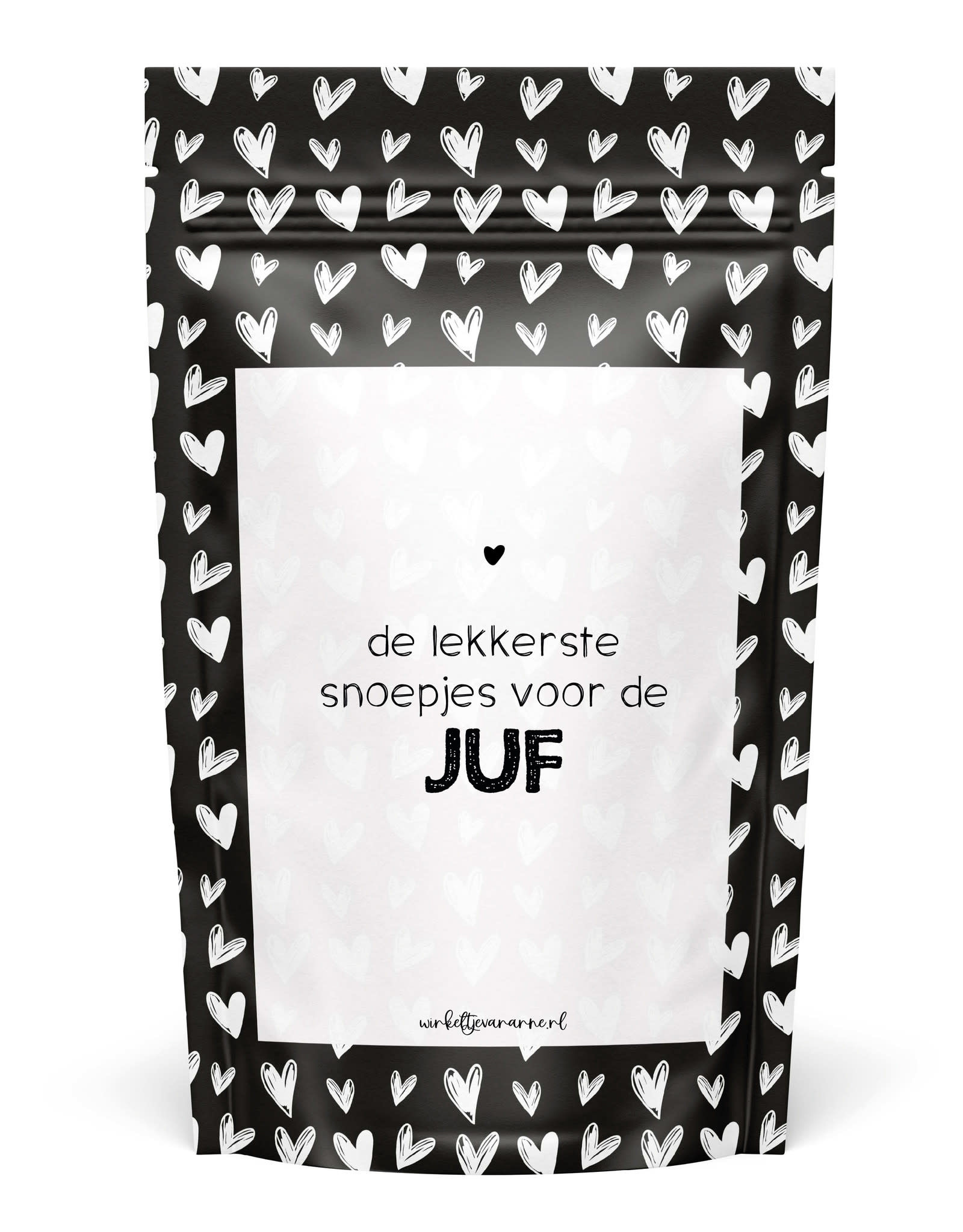 Winkeltje van Anne Hartjes Snoepzak "De lekkerste snoepjes voor de juf" - Winkeltje van Anne