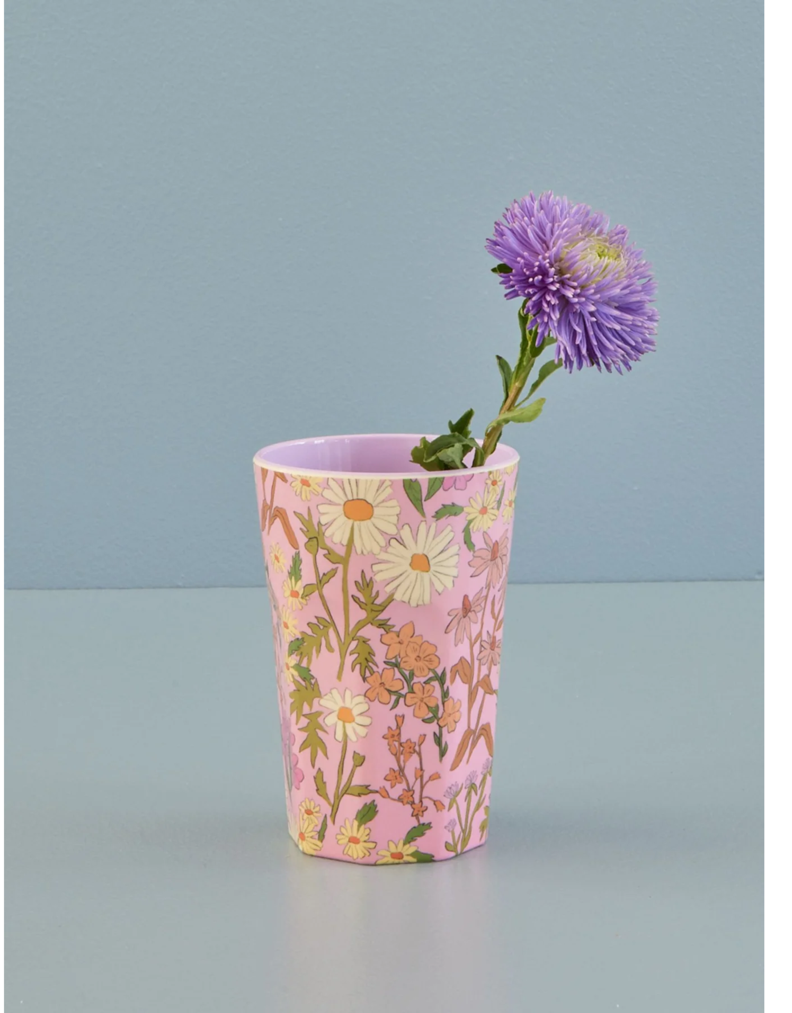 Rice Beker Groot Melamine met Daisy Deerest print - Rice