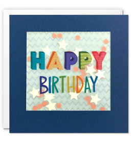 Happy Birthday - Wenskaart Paper Shakies