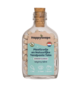 HappySoaps Tandpasta Tabs - Zonder Fluoride - Mighty Mint - HappySoaps