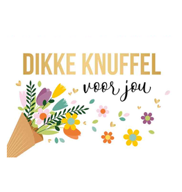 Dikke Knuffel voor jou - Wenskaart Daisy