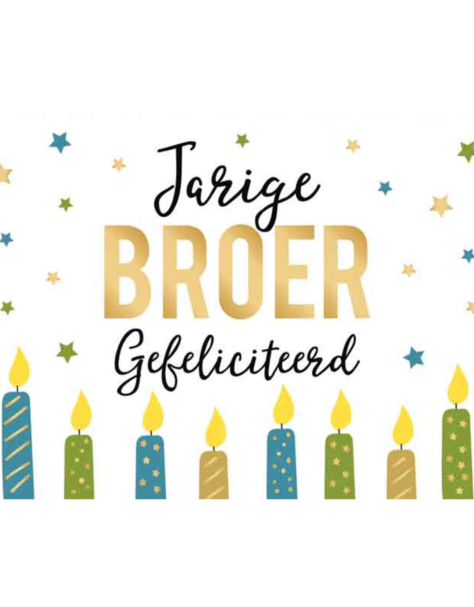 Jarige Broer Gefeliciteerd - Wenskaart Daisy