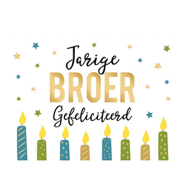 Jarige Broer Gefeliciteerd - Wenskaart Daisy