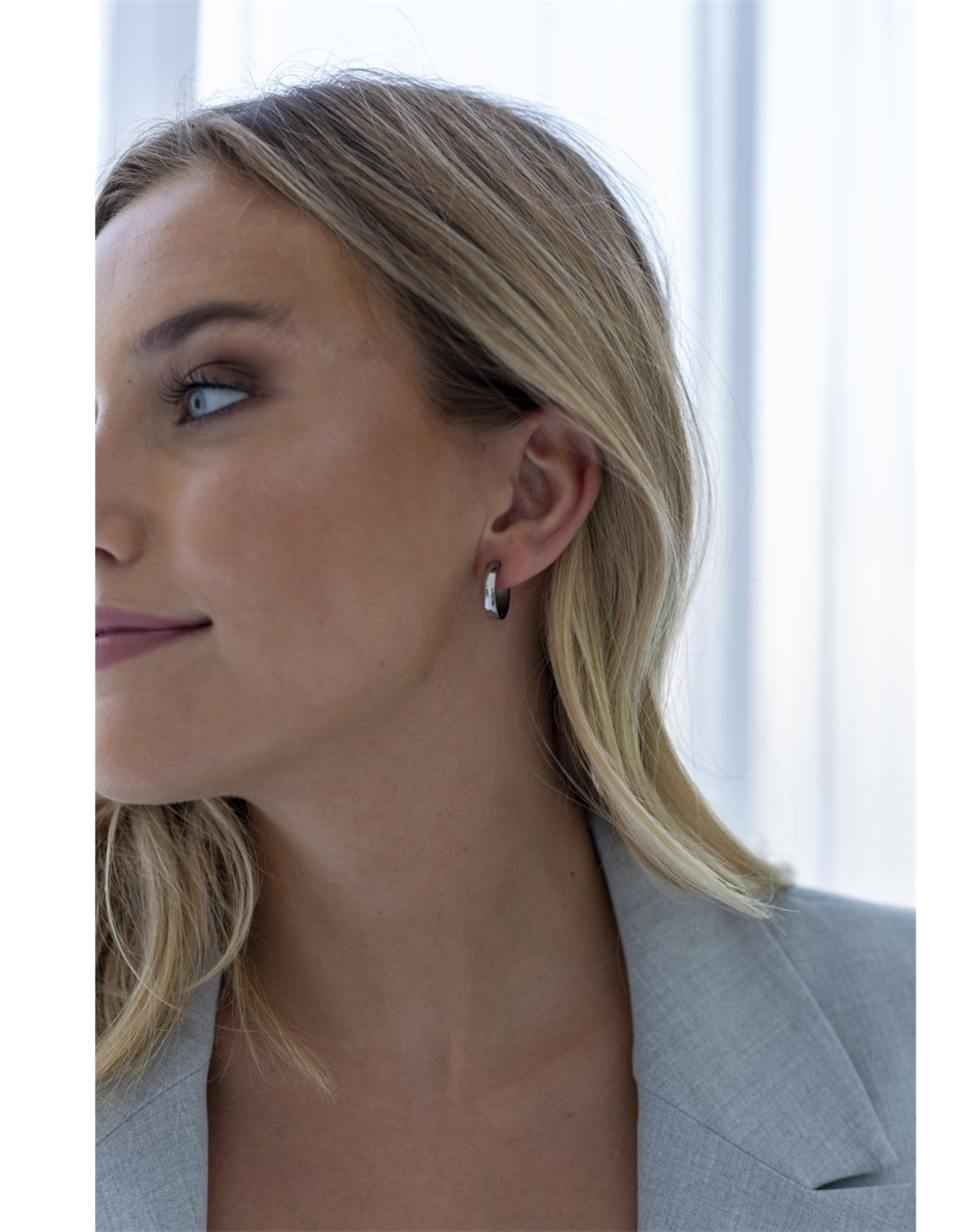 Day & Eve by Go Dutch Label Oorbellen (E7004-1) zilver 18mm - Day & Eve by Go Dutch Label