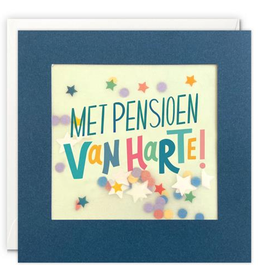 Met Pensioen Van Harte! - Wenskaart Paper Shakies