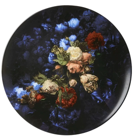 Heinen Delfts Blauw Wandbord Stilleven met bloemen 42cm - Heinen Delfts Blauw