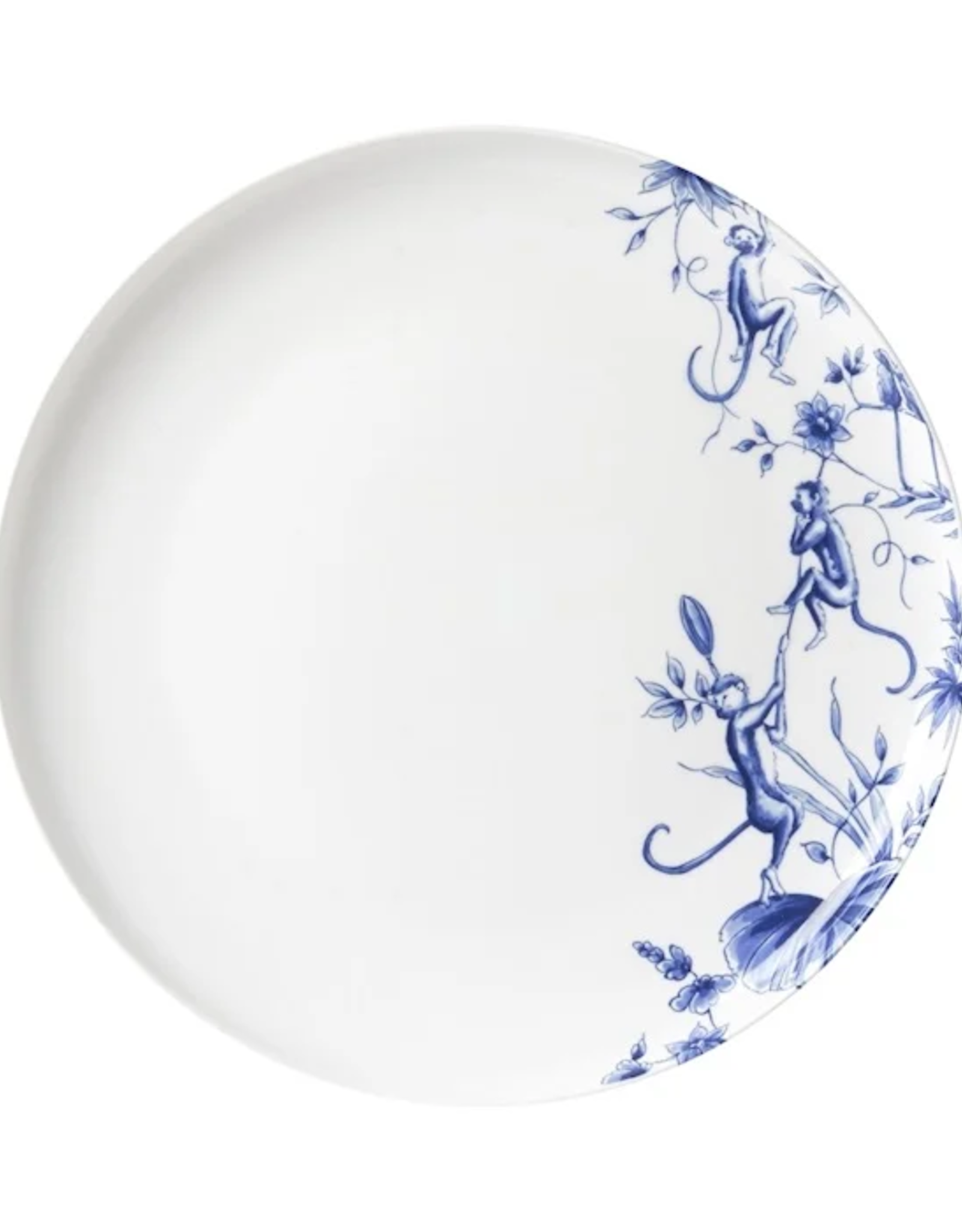 Heinen Delfts Blauw Dinerbord Aapjes Slinger - Heinen Delfts Blauw