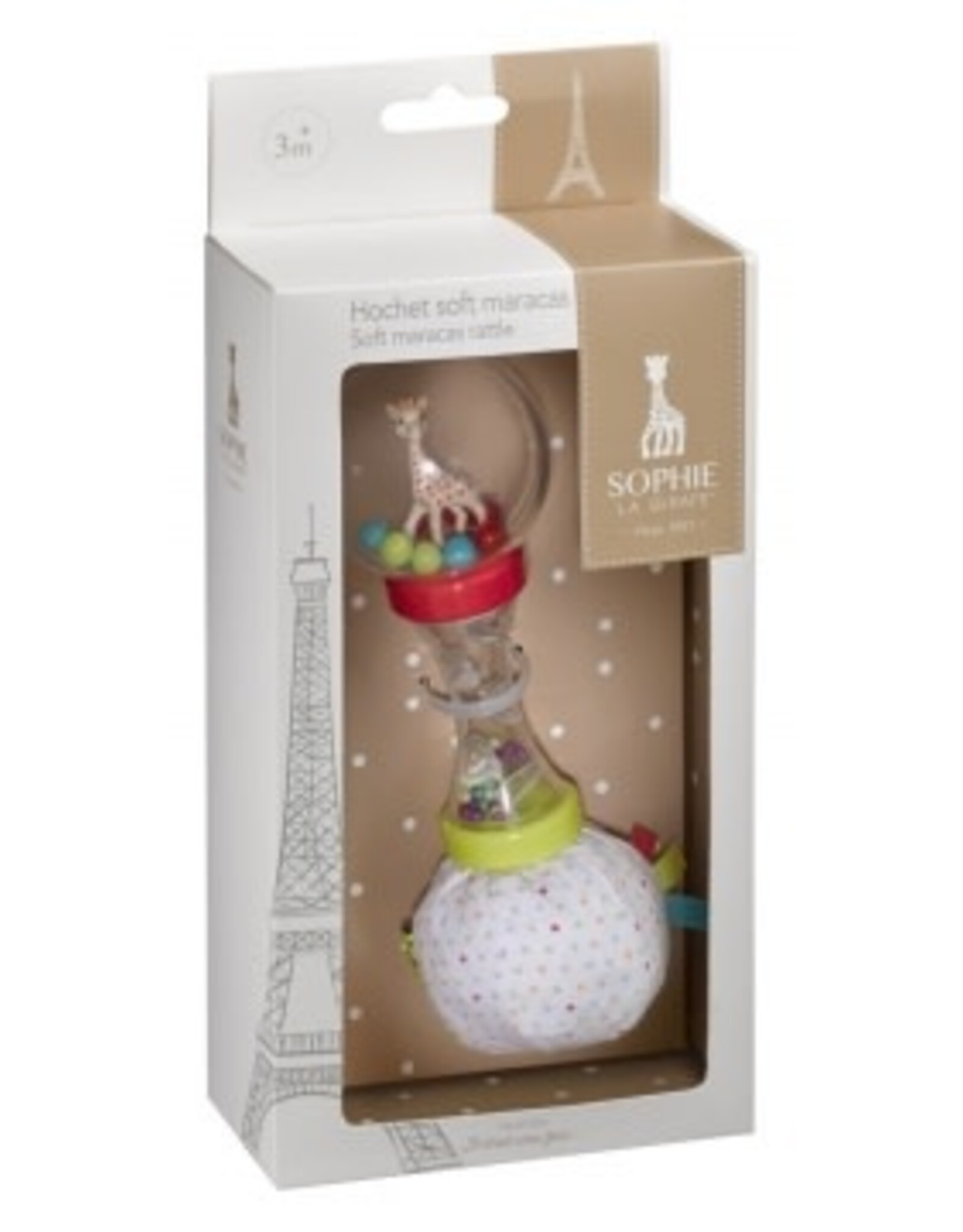 Sophie de Giraf Sophie de giraf zachte maracas rammelaar in witte geschenkdoos