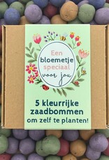 Een bloemetje speciaal voor jou - 5 kleurrijke zaadbommen