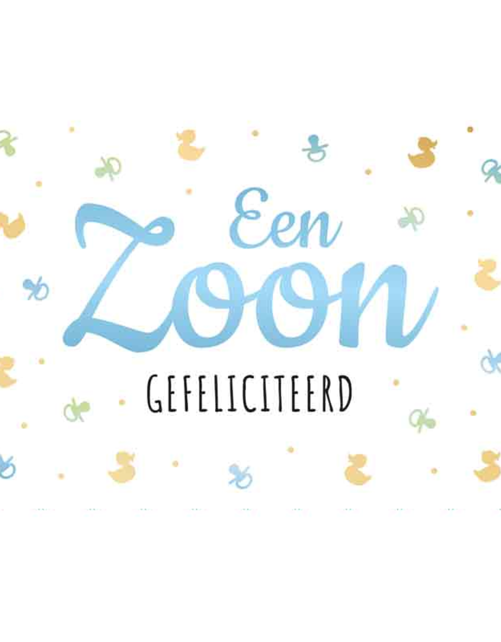 Een Zoon Gefeliciteerd - Wenskaart Daisy