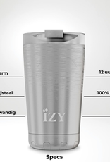 IZY Bottles Thermos Beker 350ml zilver - Izy Bottles