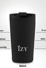 IZY Bottles Thermos Beker 350ml Zwart - Izy Bottles