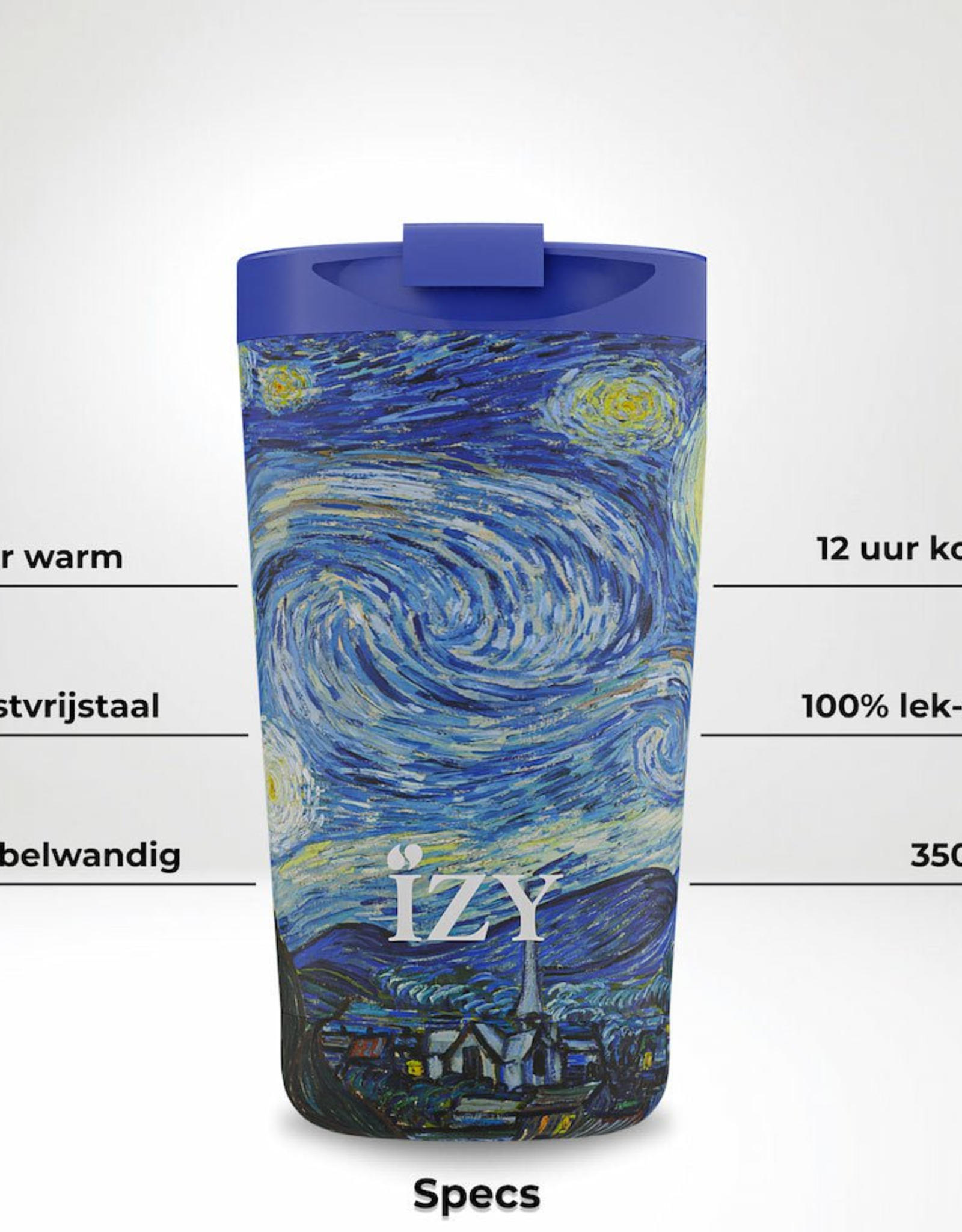 IZY Bottles Thermos Beker 350ml Sterrennacht - Izy Bottles