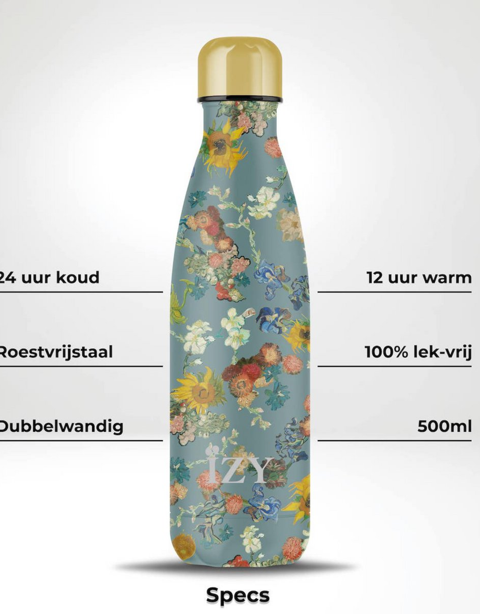 IZY Bottles Thermosfles 500ml Vincent's Bloemen - IZY Bottles