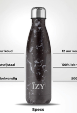 IZY Bottles Thermosfles 500ml Marmer zwart - IZY Bottles