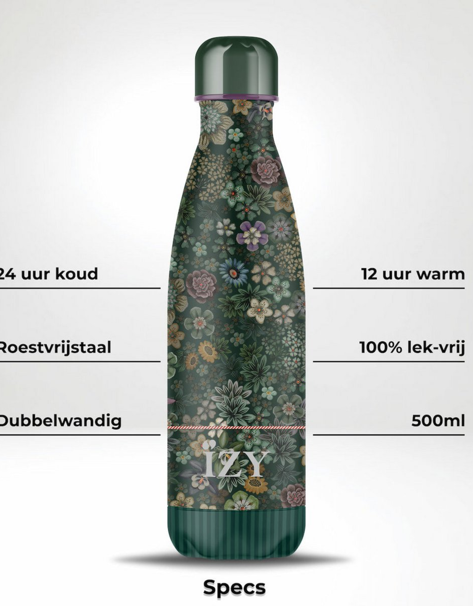 IZY Bottles Thermosfles 500ml Pip Studio Tutti i Fiore groen - IZY Bottles