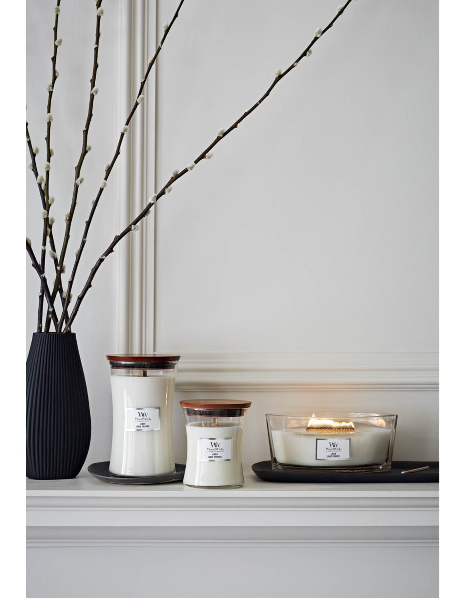 WoodWick Kaars WoodWick "Linen" Large - WoodWick