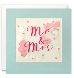 Mr & Mrs - Wenskaart Paper Shakies