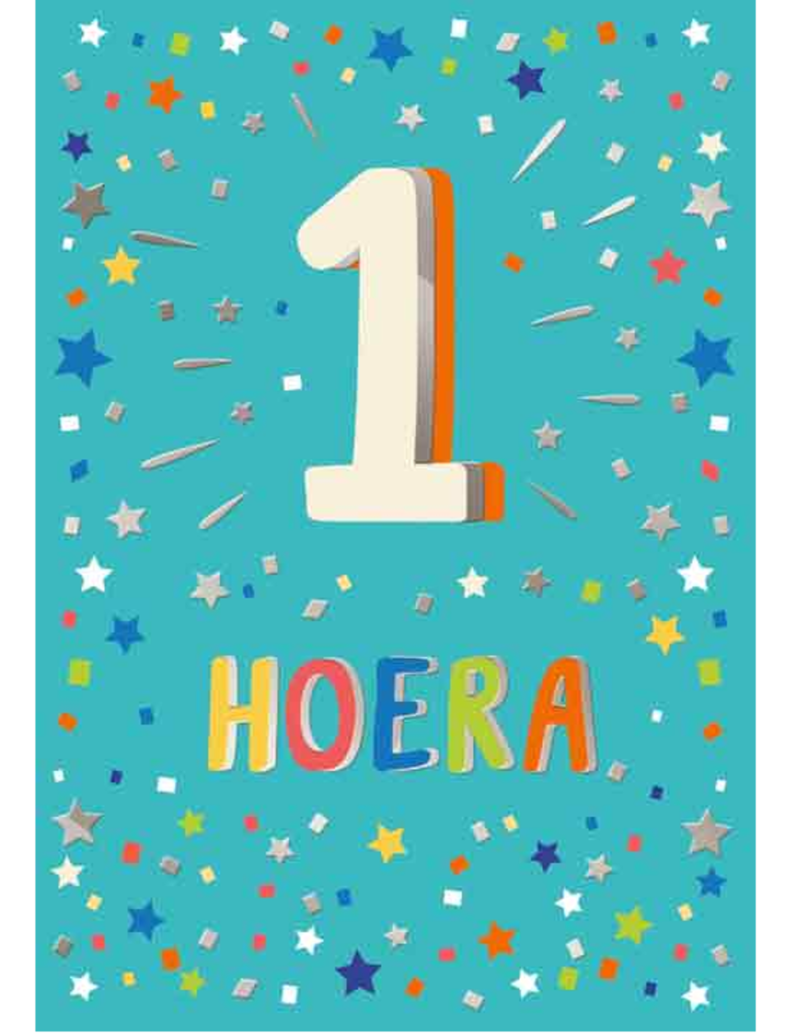 1 Hoera - Wenskaart Celebrate