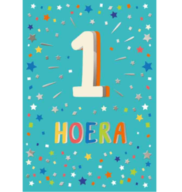 1 Hoera - Wenskaart Celebrate