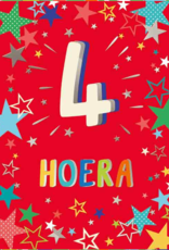4 Hoera - Wenskaart Celebrate
