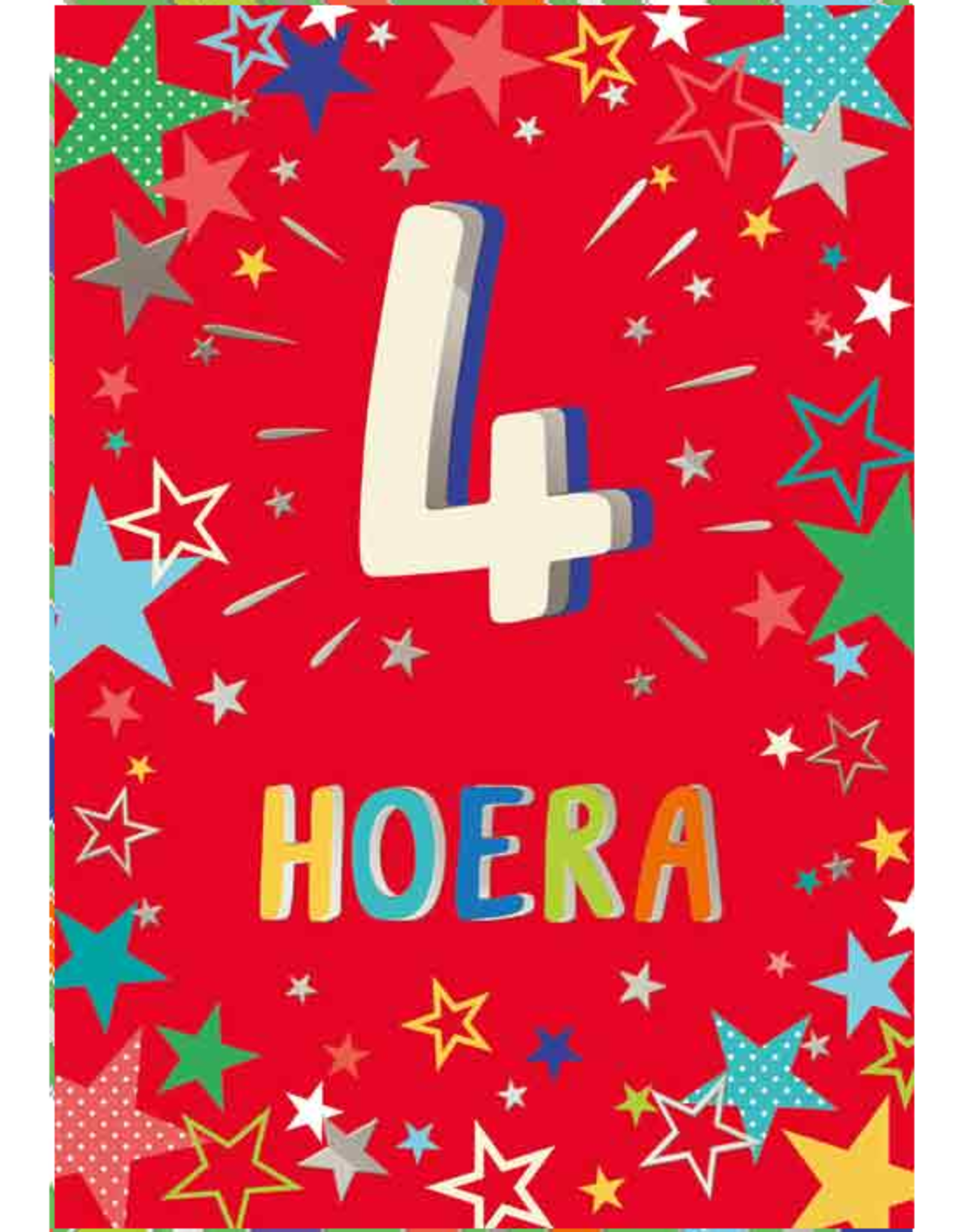 4 Hoera - Wenskaart Celebrate