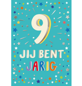 9 Jij bent Jarig - Wenskaart Celebrate