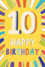 10 Happy Birthday - Wenskaart Celebrate