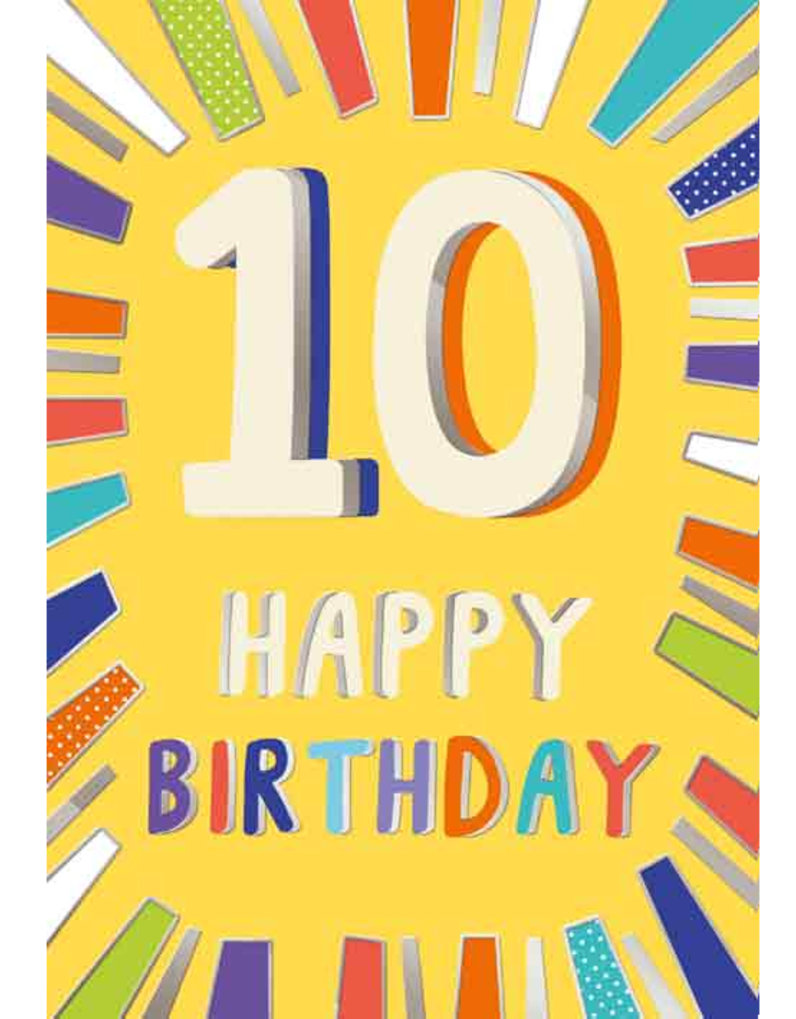 10 Happy Birthday - Wenskaart Celebrate