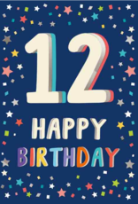 12 Happy Birthday - Wenskaart Celebrate