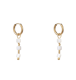 Day & Eve by Go Dutch Label Oorbellen (E3826-2) 14K Goud wit - Day & Eve by Go Dutch Label