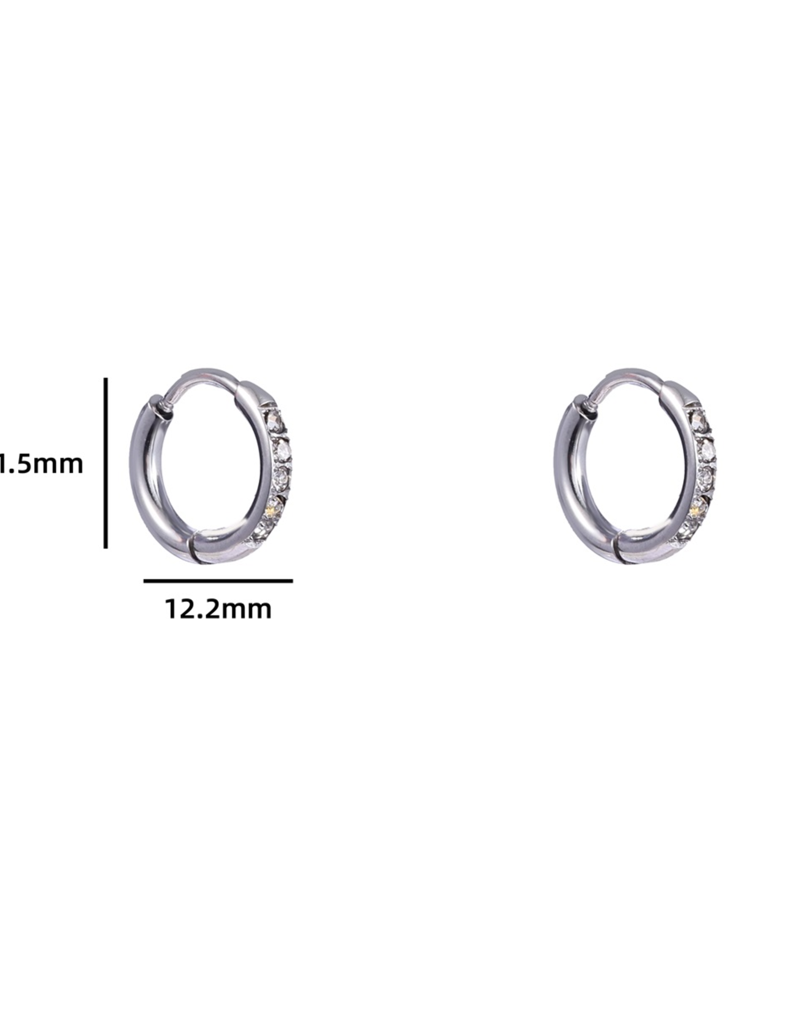 Day & Eve by Go Dutch Label Oorbellen (E4476-1) 10mm Zilver - Day & Eve by Go Dutch Label