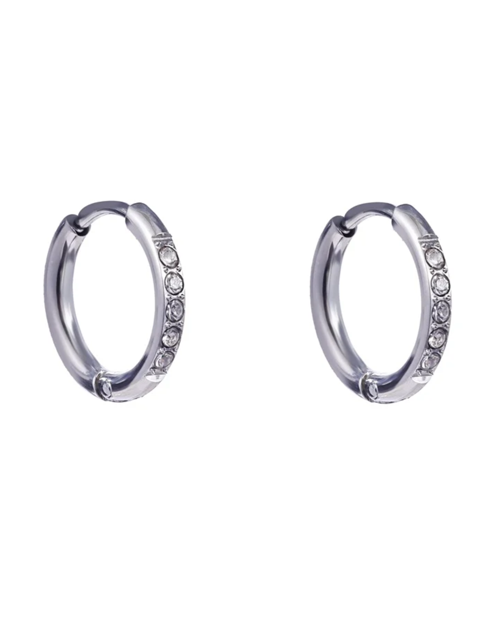 Day & Eve by Go Dutch Label Oorbellen (E4477-1) 12mm Zilver - Day & Eve by Go Dutch Label
