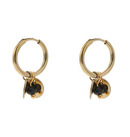 Day & Eve by Go Dutch Label Oorbellen (E9904-2) 14K Goud Zwart - Day & Eve by Go Dutch Label.