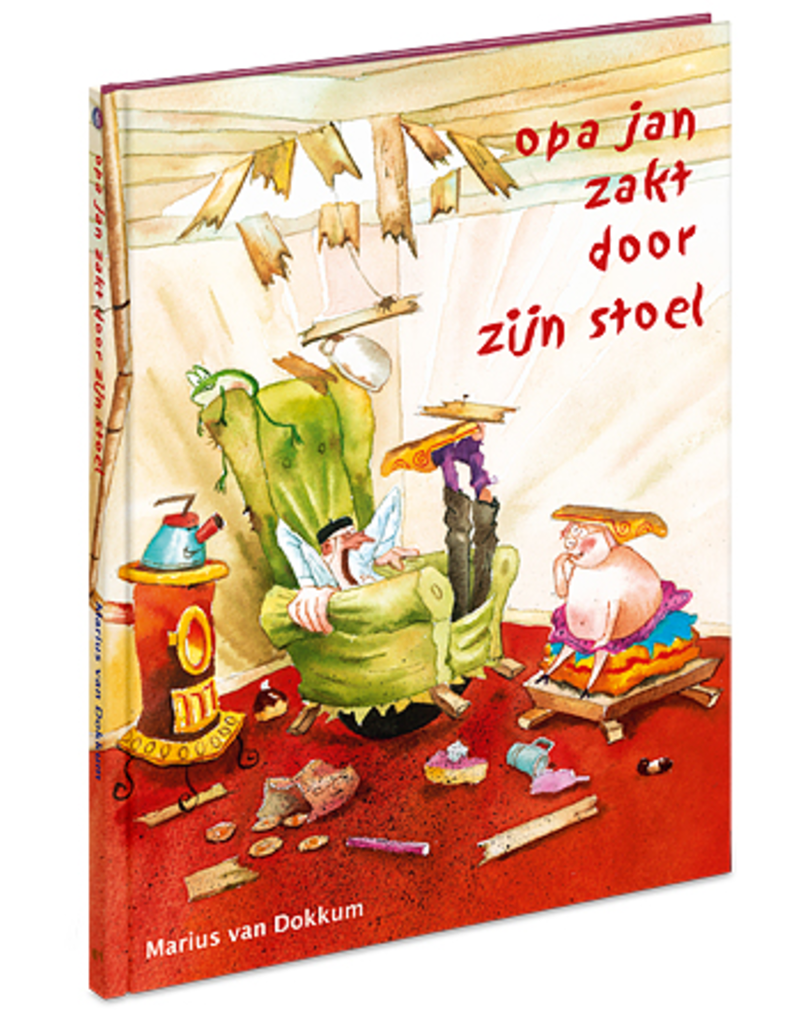 Opa Jan zakt door zijn stoel (nr6) - Marius van Dokkum