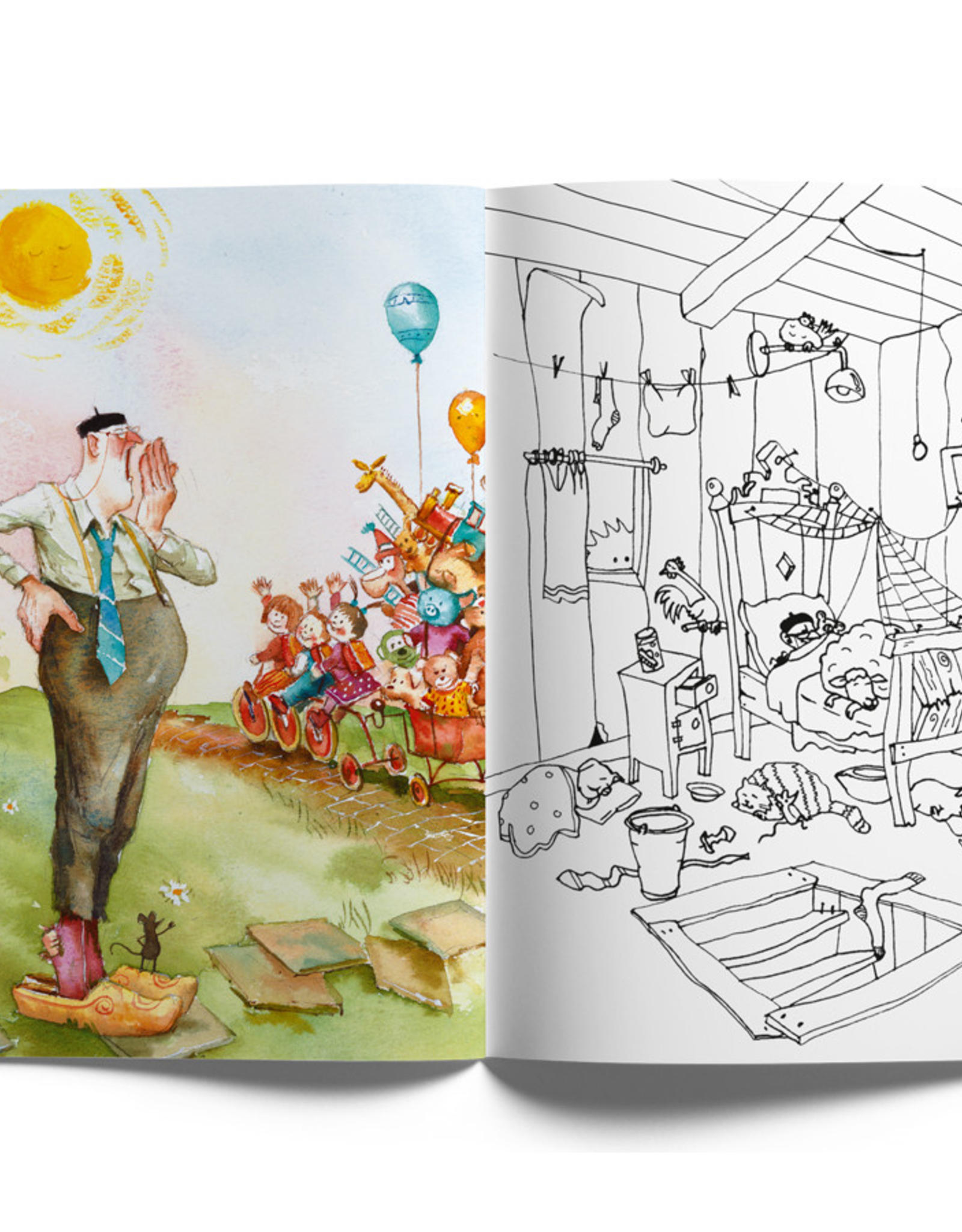 Kleurboek "De wondere wereld van Opa Jan" - Marius van Dokkum